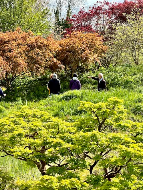 Keith Wiley pointing out aspects of his incredible creation Wildside Garden