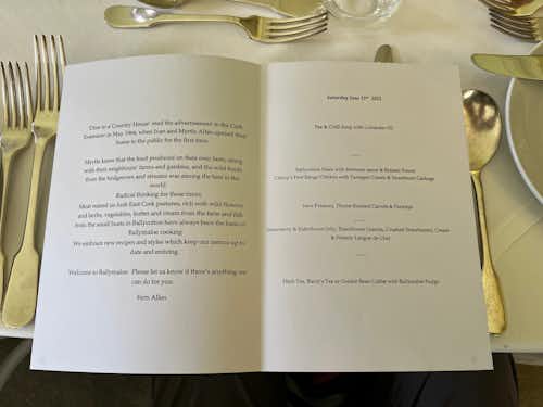 We had such a lovely lunch at Ballymaloe House with a wonderful and warm welcome from Fern