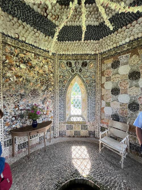 The shell house in the garden at Ballymaloe - a must see in person.