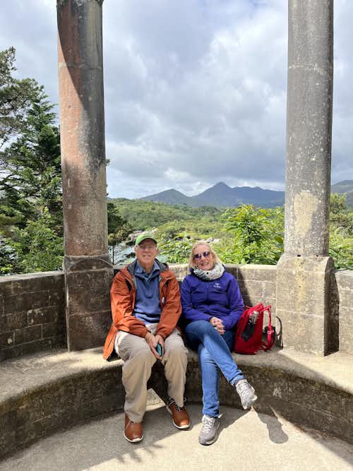 Huron tour members taking a moment to enjoy the peace on Garinish Island