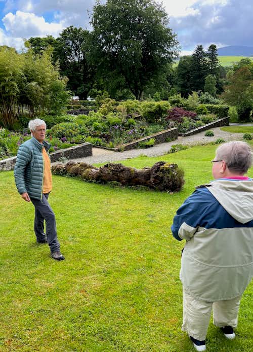 June Blake describes the process of adding these terraced retaining walls