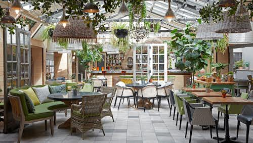 The garden cafe at the Kimpton Charlotte Square