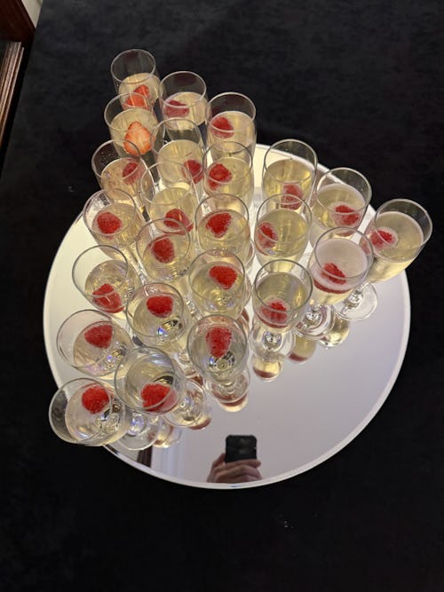 glasses of sparkling wine