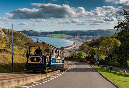 The Great Orme Tramway in Llandudno - Great Britain's last remaining cable operated tramway