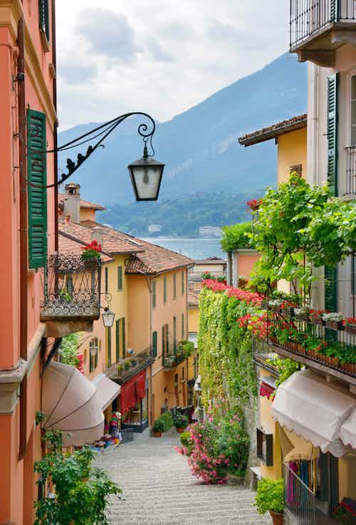 The charming streets of Varenna
