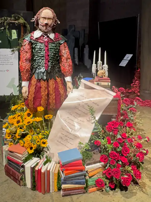 You never know if you'll see someone famous at the show. Last year, it was William Shakespeare. In the past, it has been Martha Stewart and James Spaderr