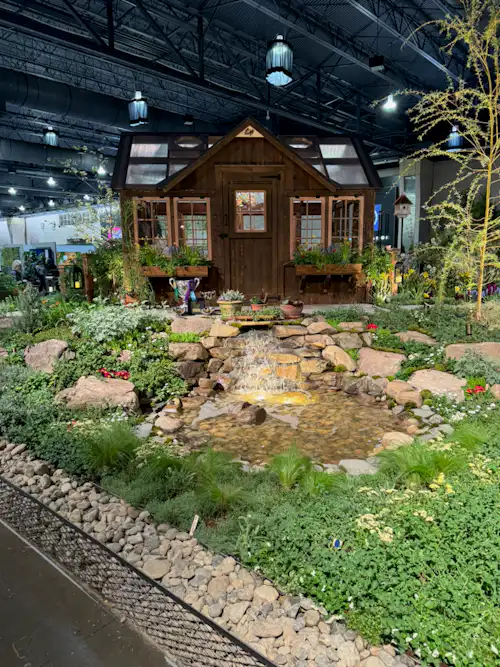 Garden display with a water feature in 2026