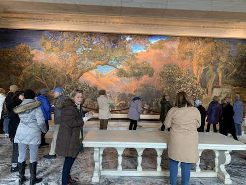 We'll visit this amazing Tiffany mosaic wall during our city tour