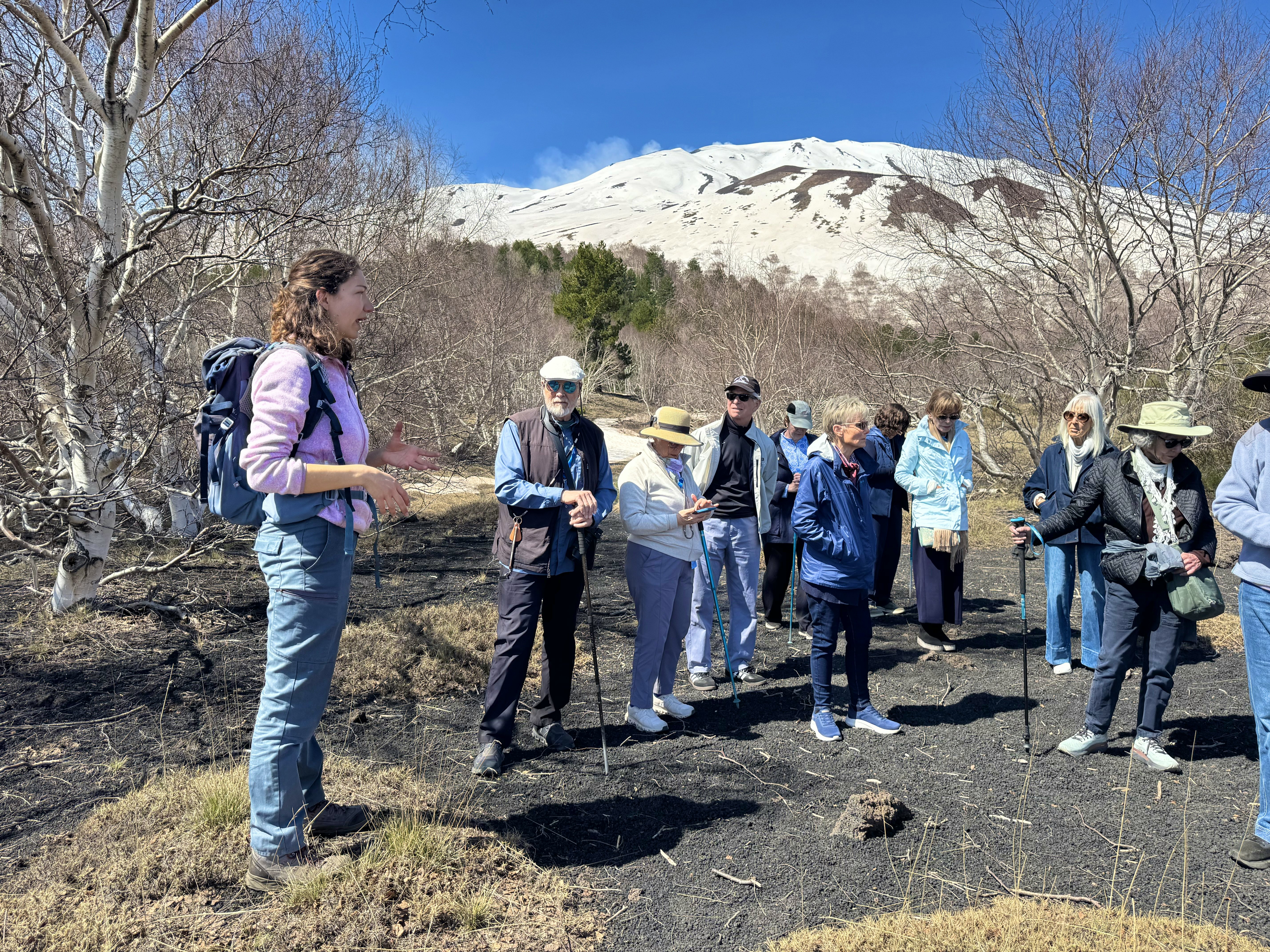 A mile above sea level, learning about Mt Etna during our wonderful nature hike. A truly special experience