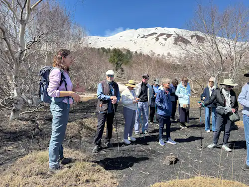 A mile above sea level, learning about Mt Etna during our wonderful nature hike. A truly special experience
