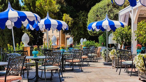 The lovely terrace at Grand Hotel San Pietro